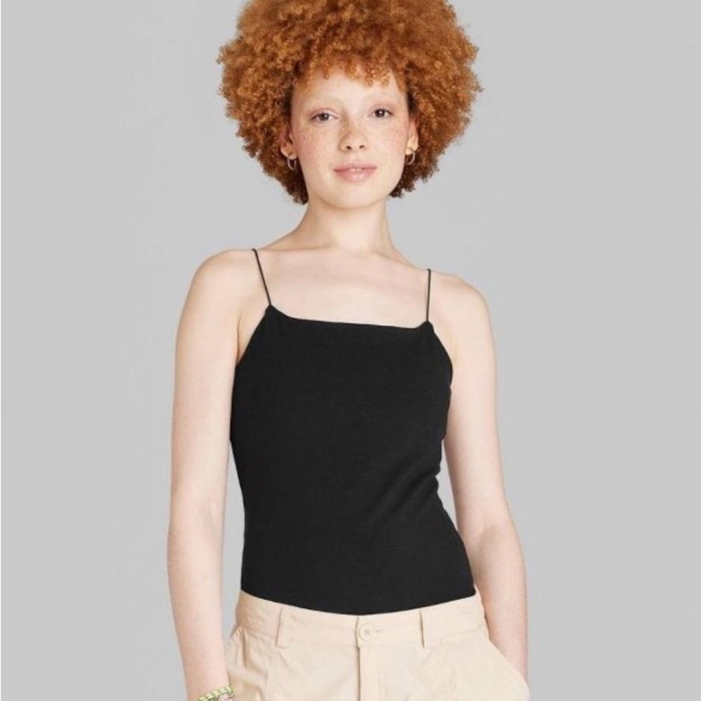 Wild Fable Black Fitted Camisole Top